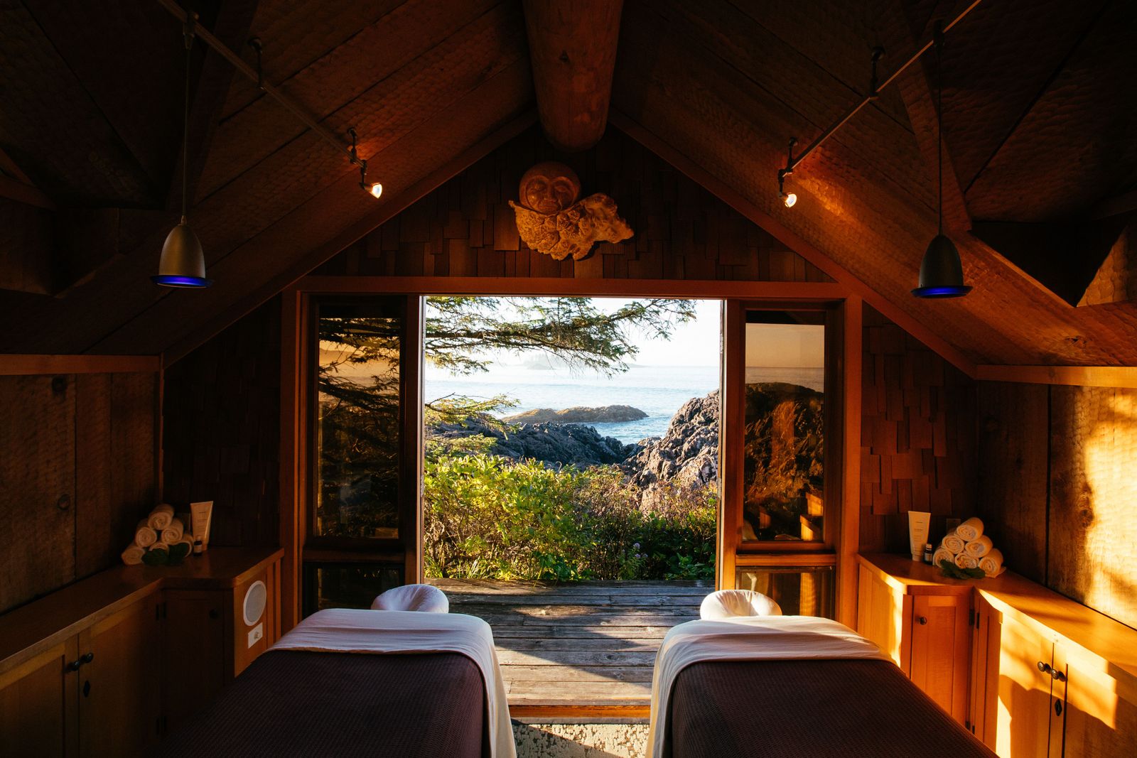 Image may contain Architecture Building Hotel Resort Wood and Spa