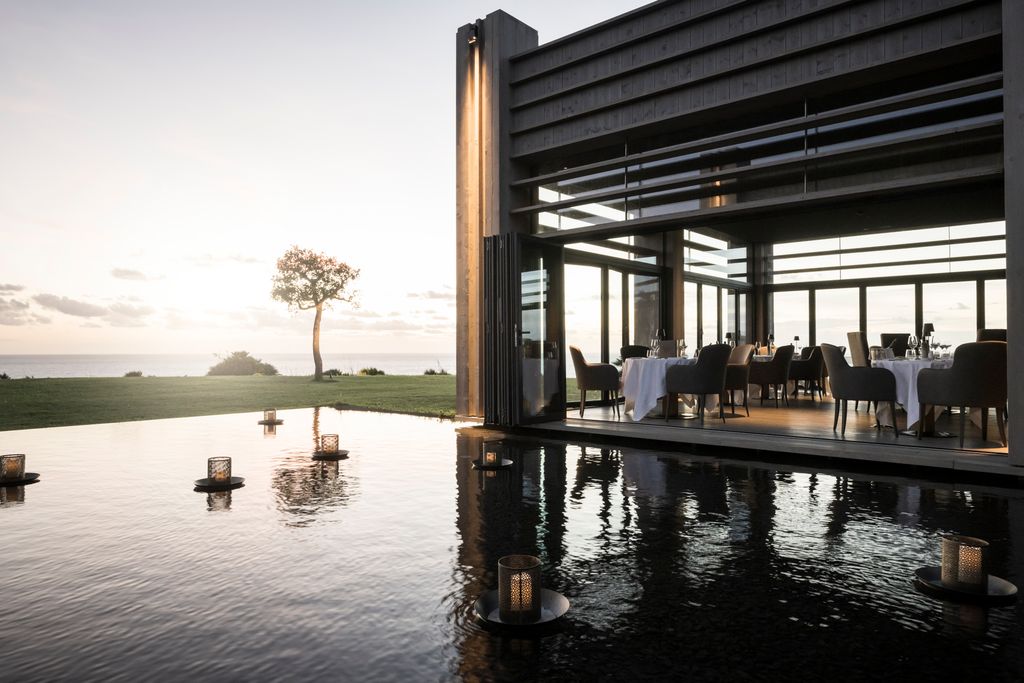 Perched like one of the nesting egrets along the wild WWFprotected Torre Salsa this clifftop spa hotel is the...