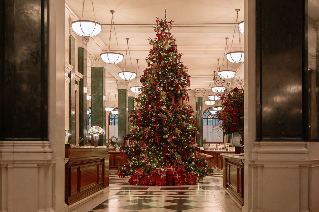 Image may contain Christmas Christmas Decorations Festival Christmas Tree Christmas Tree Ornaments Chandelier and Lamp